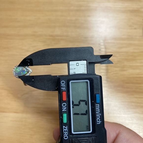 Australian Lightning Ridge Opal and Diamond Ring - Picture 12 of 17